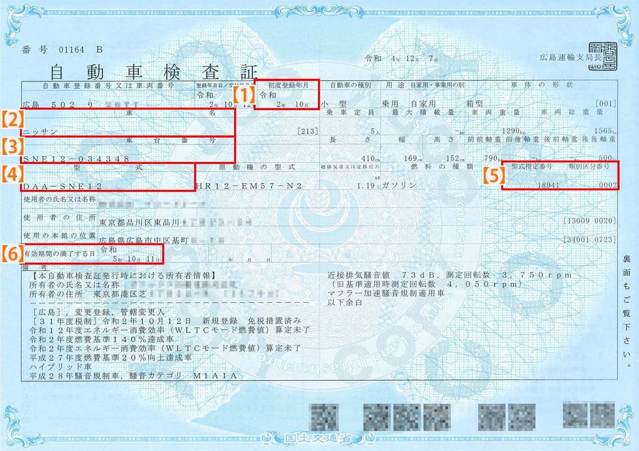 車検証